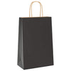 Paper Bags 250 pcs with Handles Black 21x11x31 cm