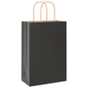 Paper Bags 250 pcs with Handles Black 21x11x31 cm