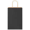 Paper Bags 250 pcs with Handles Black 21x11x31 cm