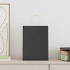 Paper Bags 250 pcs with Handles Black 26x12x35 cm