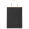 Paper Bags 250 pcs with Handles Black 26x12x35 cm
