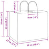 Paper Bags 250 pcs with Handles Black 32x22x24 cm