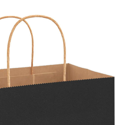 Paper Bags 250 pcs with Handles Black 45x17x48 cm