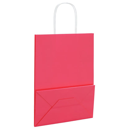 Paper Bags 50 pcs with Handles Pink 21x11x28 cm