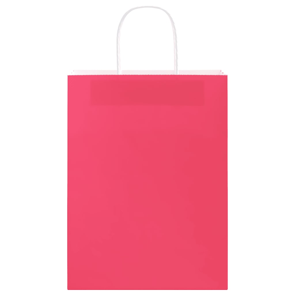 Paper Bags 50 pcs with Handles Pink 26x12x35 cm