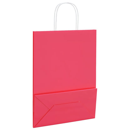 Paper Bags 50 pcs with Handles Pink 26x12x35 cm