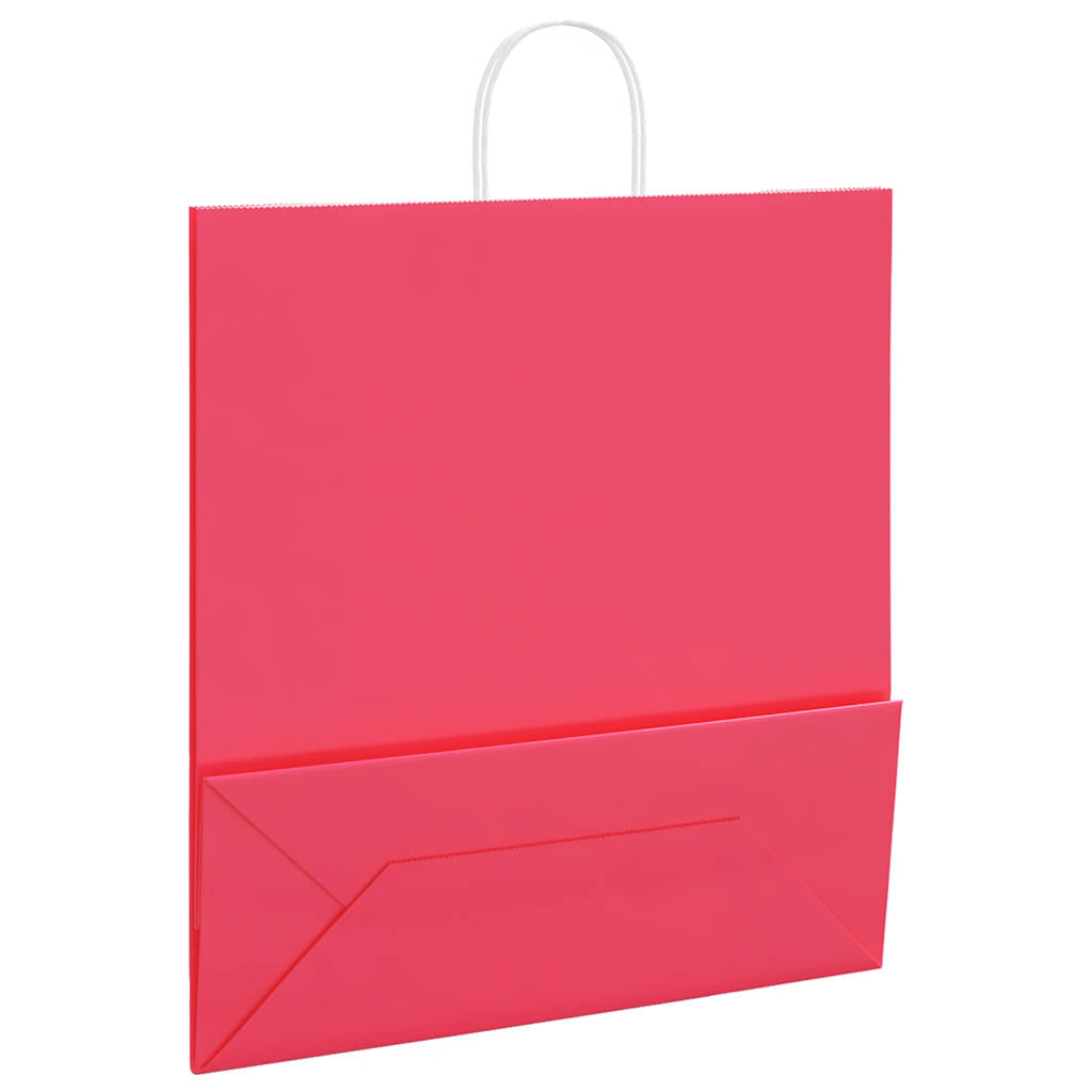 Paper Bags 50 pcs with Handles Pink 45x17x48 cm
