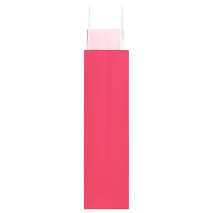 Paper Bags 250 pcs with Handles Pink 32x12x42 cm