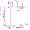 Paper Bags 250 pcs with Handles Pink 32x22x24 cm