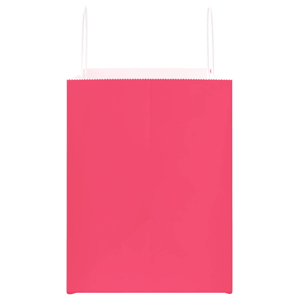 Paper Bags 250 pcs with Handles Pink 32x22x28 cm