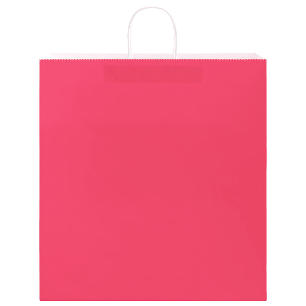 Paper Bags 250 pcs with Handles Pink 45x17x48 cm