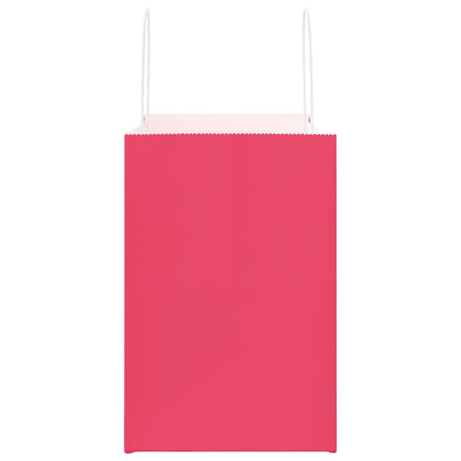 Paper Bags 250 pcs with Handles Pink 54x15x49 cm