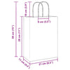 Paper Bags 250 pcs with Handles Blue 21x11x28 cm