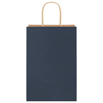 Paper Bags 250 pcs with Handles Blue 21x11x31 cm