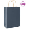 Paper Bags 250 pcs with Handles Blue 26x12x35 cm