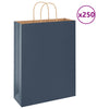 Paper Bags 250 pcs with Handles Blue 32x12x42 cm
