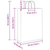 Paper Bags 250 pcs with Handles Blue 32x12x42 cm