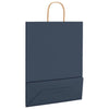 Paper Bags 250 pcs with Handles Blue 32x12x42 cm
