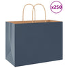 Paper Bags 250 pcs with Handles Blue 32x17x25 cm
