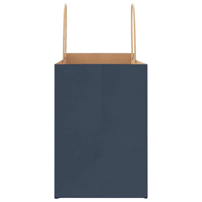 Paper Bags 250 pcs with Handles Blue 32x17x25 cm