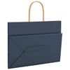 Paper Bags 250 pcs with Handles Blue 32x17x25 cm
