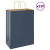 Paper Bags 250 pcs with Handles Blue 32x17x44 cm