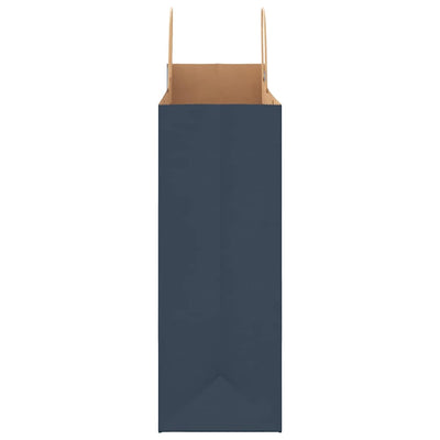 Paper Bags 250 pcs with Handles Blue 32x17x44 cm
