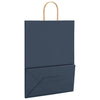 Paper Bags 250 pcs with Handles Blue 32x17x44 cm