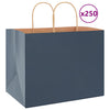 Paper Bags 250 pcs with Handles Blue 32x22x24 cm