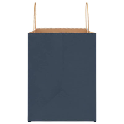Paper Bags 250 pcs with Handles Blue 32x22x28 cm