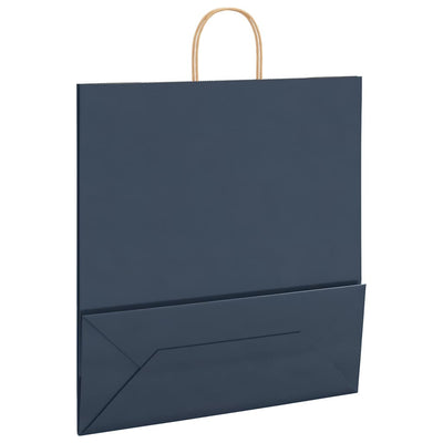 Paper Bags 250 pcs with Handles Blue 45x17x48 cm