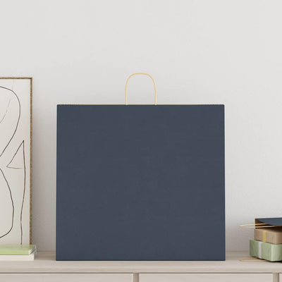 Paper Bags 250 pcs with Handles Blue 54x15x49 cm
