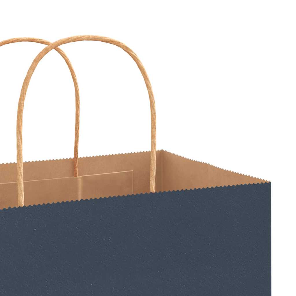 Paper Bags 250 pcs with Handles Blue 54x15x49 cm