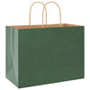 Paper Bags 250 pcs with Handles Green 32x17x25 cm