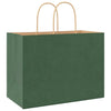 Paper Bags 250 pcs with Handles Green 32x17x25 cm