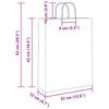 Paper Bags 50 pcs with Handles Red 32x12x42 cm