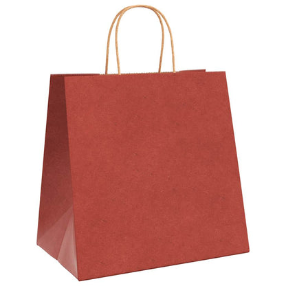 Paper Bags 250 pcs with Handles Red 26x17x25 cm