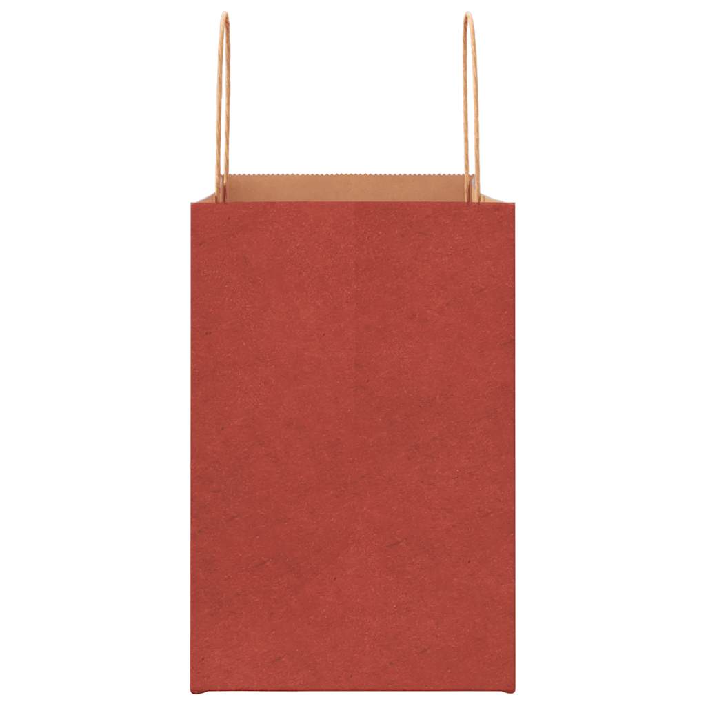 Paper Bags 250 pcs with Handles Red 26x17x25 cm