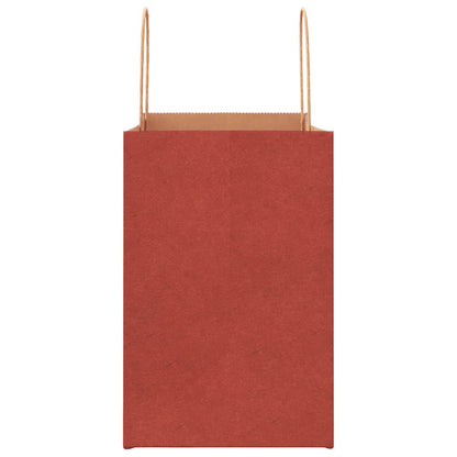Paper Bags 250 pcs with Handles Red 26x17x25 cm