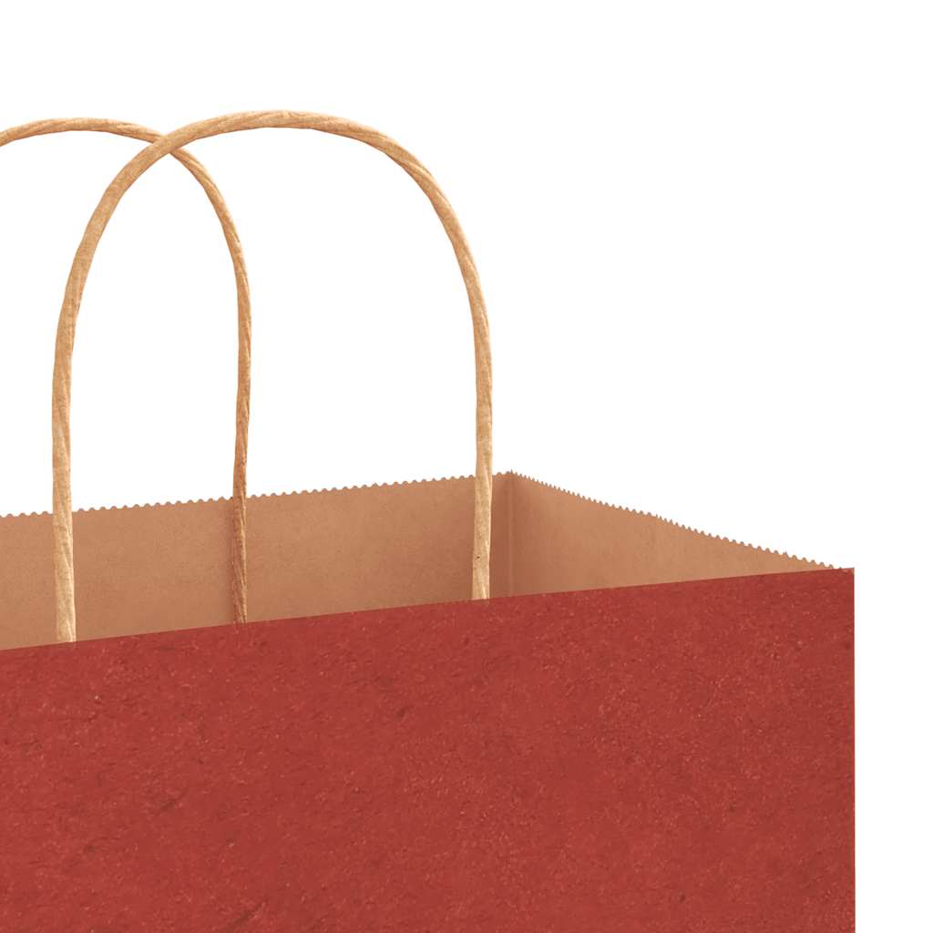 Paper Bags 250 pcs with Handles Red 26x17x25 cm