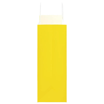 Paper Bags 50 pcs with Handles Yellow 32x17x44 cm