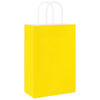 Paper Bags 250 pcs with Handles Yellow 21x11x31 cm