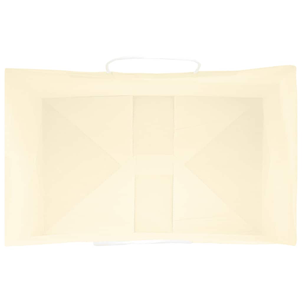 Paper Bags 250 pcs with Handles Yellow 26x17x25 cm