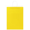 Paper Bags 250 pcs with Handles Yellow 32x17x44 cm