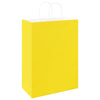 Paper Bags 250 pcs with Handles Yellow 32x17x44 cm