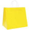 Paper Bags 250 pcs with Handles Yellow 32x22x28 cm