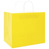 Paper Bags 250 pcs with Handles Yellow 32x22x28 cm