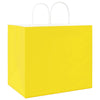 Paper Bags 250 pcs with Handles Yellow 32x22x28 cm