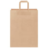 Paper Bags 50 pcs with Handles Brown 26x12x35 cm