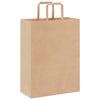 Paper Bags 50 pcs with Handles Brown 26x12x35 cm